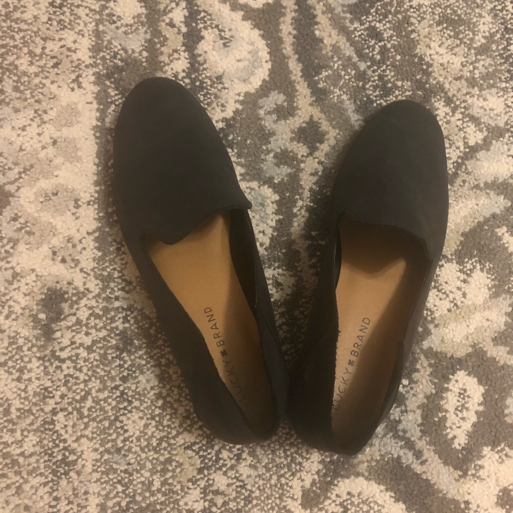 Lucky Brand 🍀 black leather loafers flats
